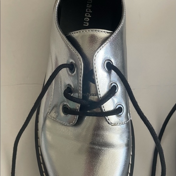 Madden Girl Silver Platform Sneakers - Picture 9 of 11